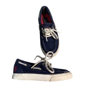 Polo by Ralph Lauren kids Navy Canvas boat shoe Sneakers